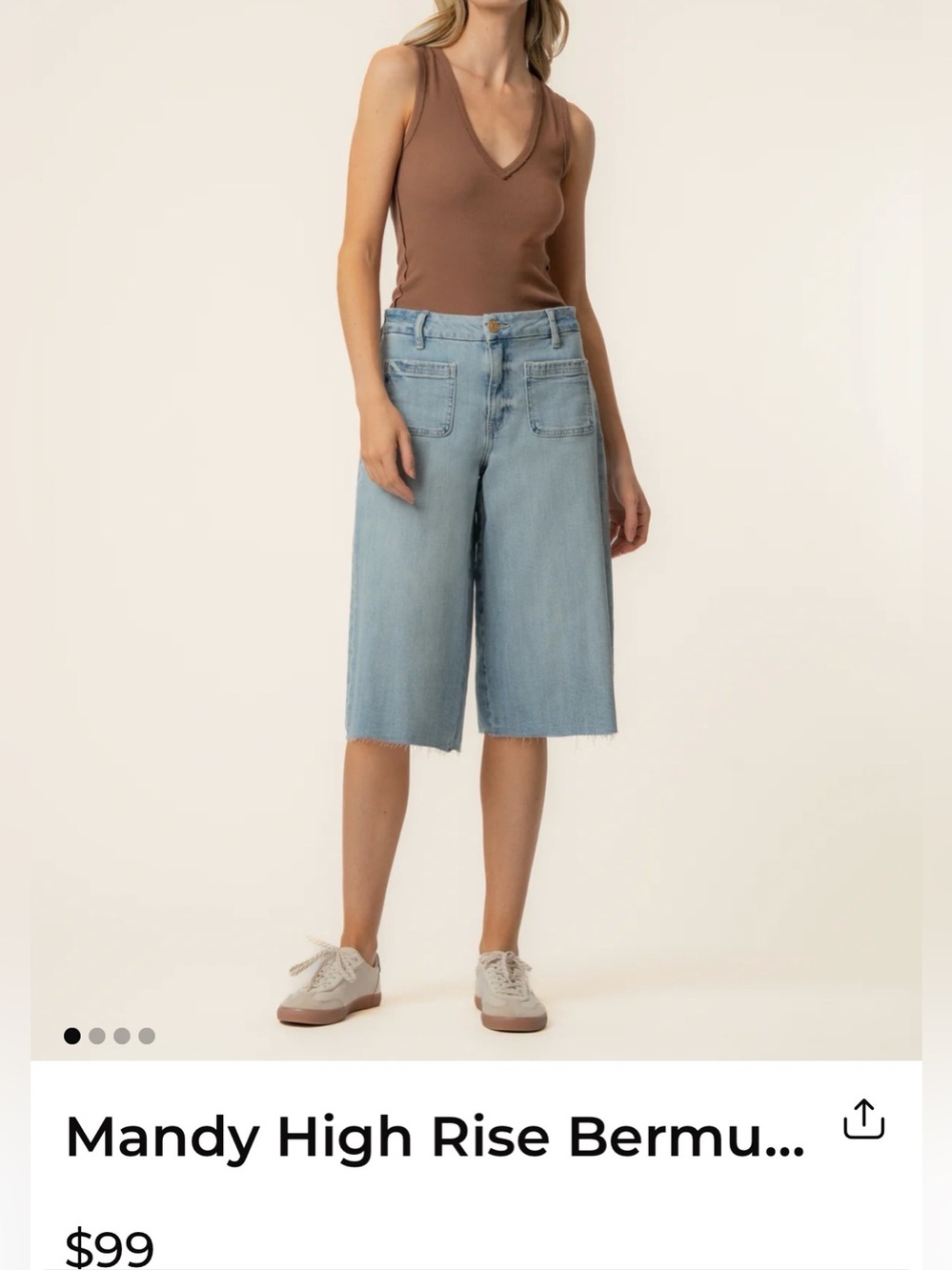 NWT KUT Mandy Bermuda denim jean shorts
 sz 8